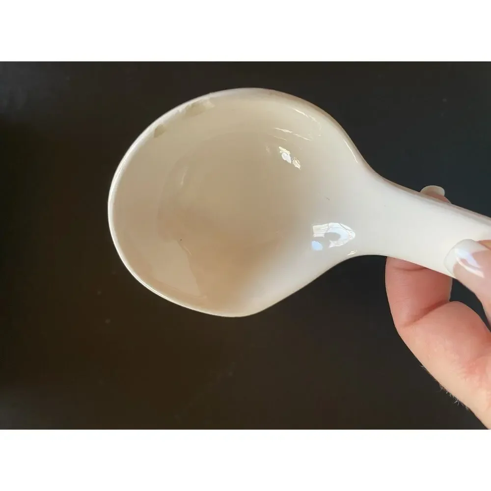 Vintage All White Ceramic Duck Soup Tureen with Lid and Ladle